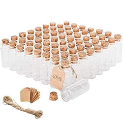 12pcs 4 x 2 Inches Small Glass Favor Jars, Milk Glass Bottles with Cork  Lid. 3.4 oz Party Favors Wedding Favors with 25pcs Label Tags and 20m  Burlap