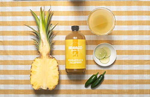 Pineapple & Jalapeno Margarita Mix By Bravado Spice Gluten Free, Vegan, Low Carb, Paleo Margarita Mix All Natural 16oz Bottle Award Winning Gourmet Margarita Mix