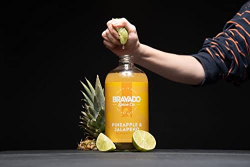 Pineapple & Jalapeno Margarita Mix By Bravado Spice Gluten Free, Vegan, Low Carb, Paleo Margarita Mix All Natural 16oz Bottle Award Winning Gourmet Margarita Mix