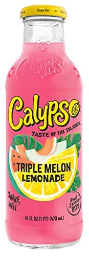 Calypso Lemonades | Produced with Real fruit and Natural flavors | Triple Melon Lemonade, 16 Fl Oz (Pack of 6)