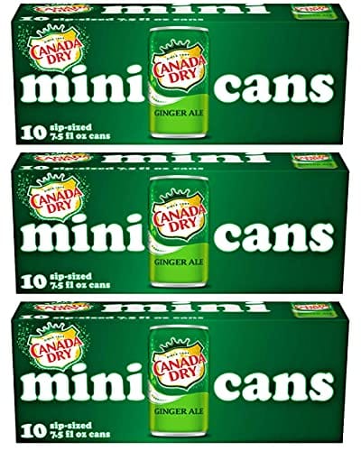 Canada Dry Ginger Ale - 10pk/7.5 fl oz Mini Cans, total 30 cans