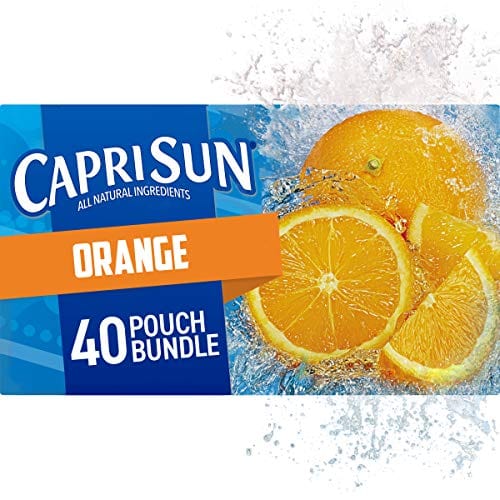 Capri Sun Orange Ready-to-Drink Juice (40 Pouches, 4 Boxes of 10)