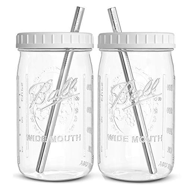 Elk and Friends Kids & Toddler Cups | The Original Glass Mason Jars 12 oz  with Silicone Sleeves & Silicone Straws | Smoothie Cups | Spill Proof Cups