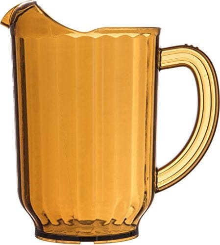 Carlisle 554013 estaurant Water / Beer Pitcher, 60 oz, Amber