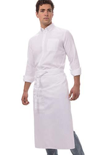 Chef Works unisex adult Bistro Apron apparel accessories, White, 32-Inch Length by 27 1 2-Inch Width US