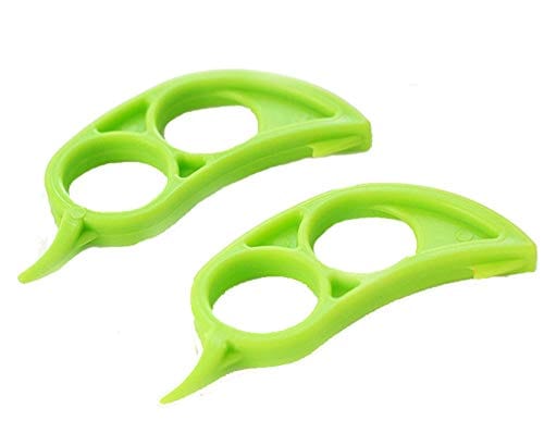 CJESLNA 4 x Orange Opener Peeler Slicer Cutter Plastic Lemon Citrus Fruit Skin Remover