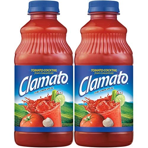 Clamato Tomato Cocktail, Original, 32oz Bottle (Pack of 2, Total of 64 Fl Oz)