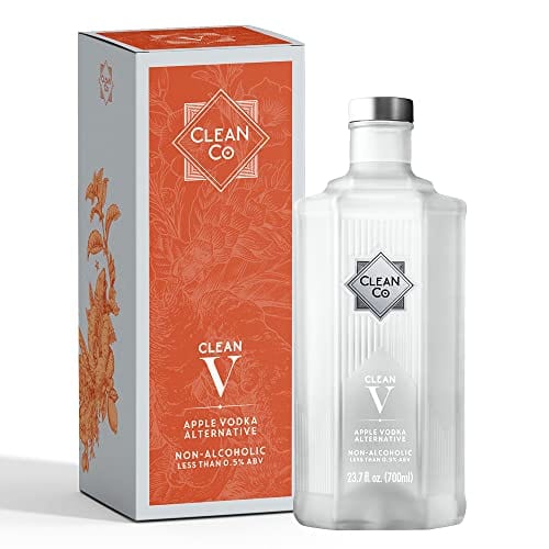 CleanCo Clean V - Non-Alcoholic, Low Calorie | No Sugar, No Sweeteners | Vodka Alternative | Vegan, Gluten-free, 70cl | Gift Set