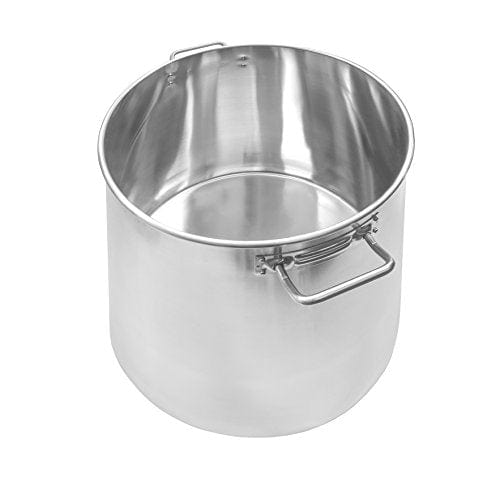 CONCORD Polished Stainless Steel Stock Pot Brewing Beer Kettle Mash Tun w/ Flat Lid (30 QT)