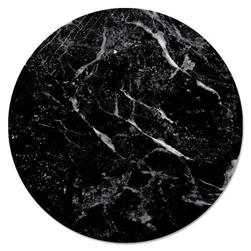 CounterArt?Glass Lazy Susan Black Marble Design Turntable 13 Inch Diameter