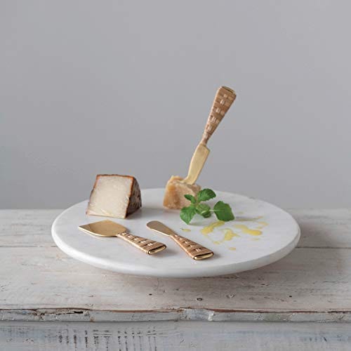 Creative Co-Op Marble, White Lazy Susan