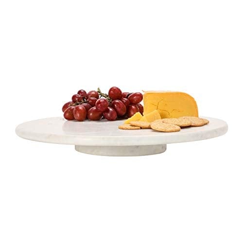 Creative Co-Op Marble, White Lazy Susan