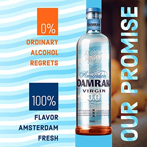 DAMRAK VIRGIN 0.0 – Non Alcoholic Distilled Spirit – Highest Rated Citrus-Forward Gin Mocktails – Mix Delicious Non Alcoholic Cocktails