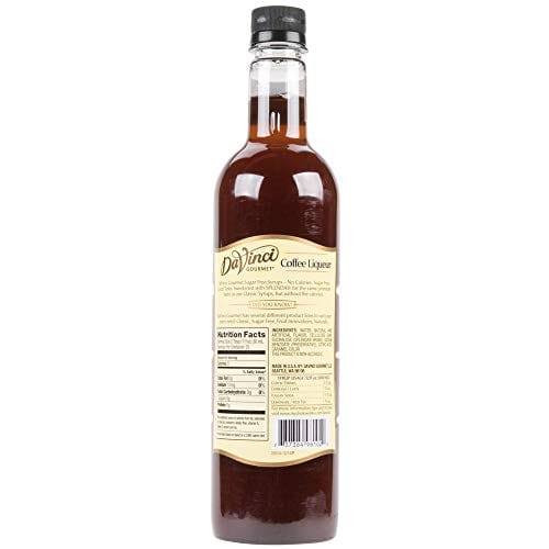 Da Vinci Sugar-Free Coffee Liqueur Syrup, 750ml Plastic Bottle