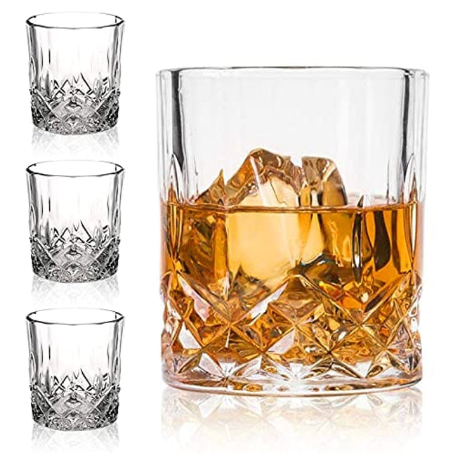 63above - Everest Whiskey Glasses Set of 2. Premium Bourbon Glasses, Rocks Glasses, Scotch Glasses, Unique Whisky Tumblers, Luxury Bourbon Gifts for