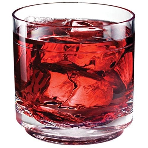 Drinique Elite Rocks Unbreakable Tritan Whiskey Glasses, 10 oz (Set of 4), Clear