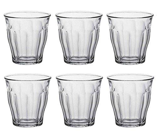 Duralex Made In France Picardie Clear Tumbler, Set of 6, 3-1/8 Ounce