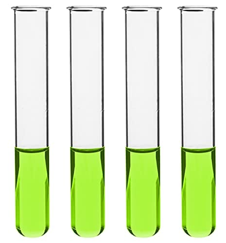 32PK Test Tubes, 30ml - Borosilicate 3.3 Glass - 1.2mm Thick Walls, Beaded Rim - Superior Heat & Chemical Durability - 5.9