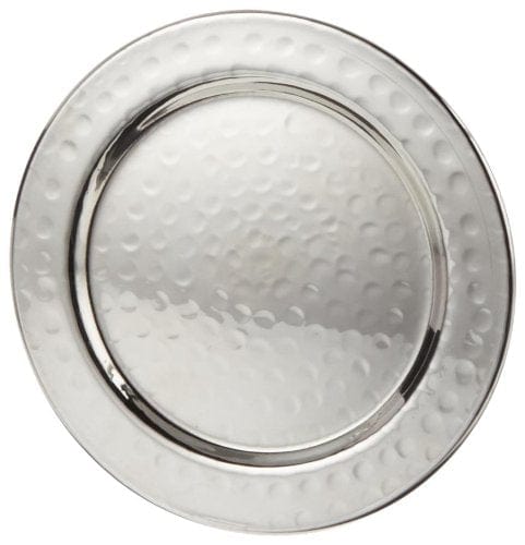 Elegance Hammered 4-Inch Stainless Steel Coasters, Set Of 4