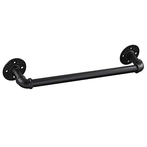 18 Inch Industrial Pipe Towel Bar, Elibbren Bathroom Hardware Towel Bar Accessory, DIY Wall Mount Bath Towel Rack Holder, 1 Pack