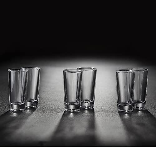 Elivia Shot Glass Set with Heavy Base, 1.2 oz (12 pack ) Clear Glasses for Whiskey and Liqueurs - JM02