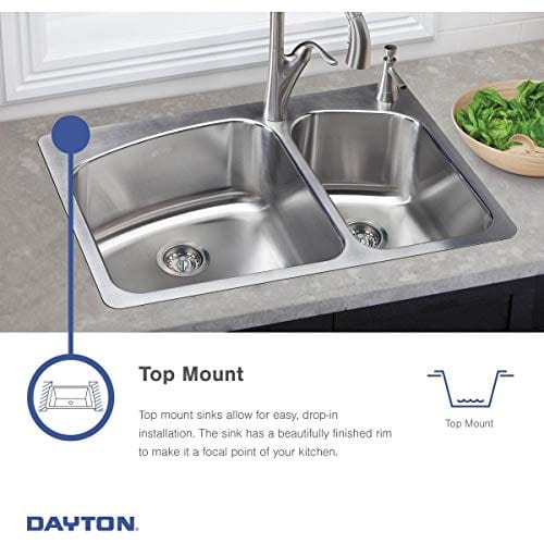 Elkay D115151 Dayton Single Bowl Drop-in Stainless Steel Bar Sink