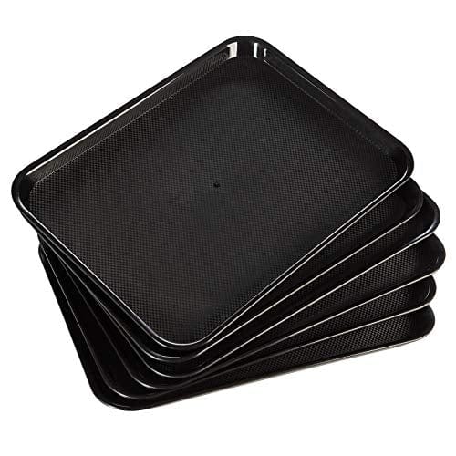 Eslite Rectangular Plastic Serving Trays,Fast Food Serving Cafeteria Trays,17