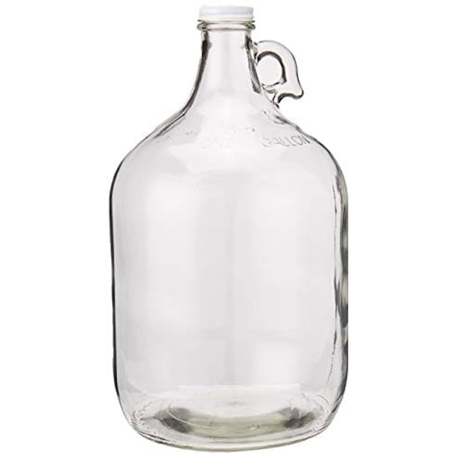4 Glass Water Bottle, Includes 38 mm Polyseal Cap, 1 gal Capacity
