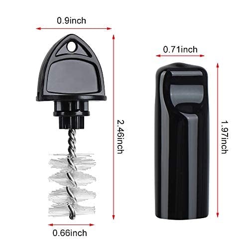 FERRODAY 10 Pieces Faucet Cap & Plug Brush Draft Beer Rubber Tap Soother Sanitary Covers Beer Faucet Brush Plugs Beer Faucet Tap Cleaning Plug - 5+5 Black