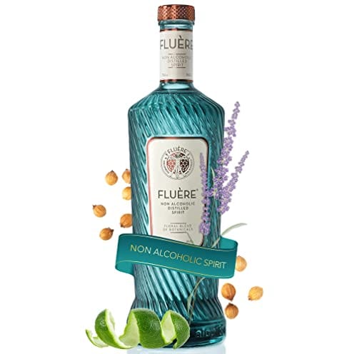 FLUÃRE - Floral Blend, Non-Alcoholic Distilled Spirit with Juniper, 23.7 Fl Oz (700ml) | Keto, Paleo & Low Carb Diet Friendly | Low Calories | Made for Cocktails