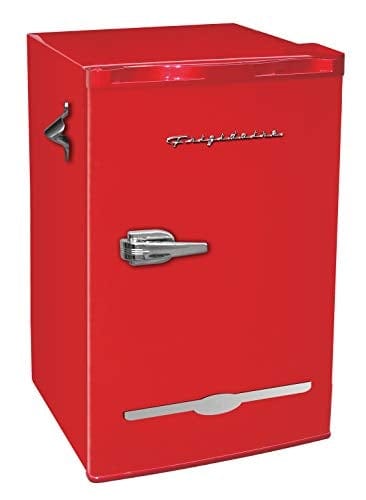 Frigidaire Retro Bar Fridge Refrigerator with Side Bottle Opener, 3.2 cu. ft, Red