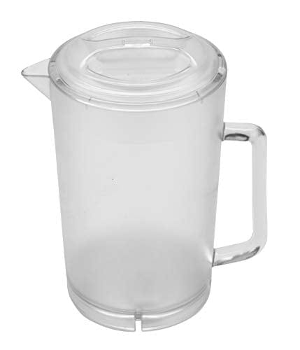 G.E.T. Heavy-Duty Shatterproof Plastic 2 Quart Pitcher with Lid, BPA Free (64 Ounce), Clear