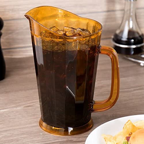 G.E.T. P-1064-1-A-EC BPA-Free Break-Resistant Plastic Serving Pitcher, 60 Ounce, Amber