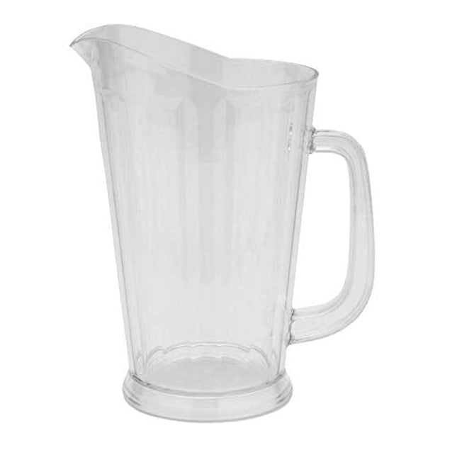 RW Base 32 Ounce Beer Pitcher, 1 Durable Restaurant Pitcher - Hard Plastic, Serve Soda, Lemonade, Juice, or Sangria, Clear Plastic Water Pitcher, for