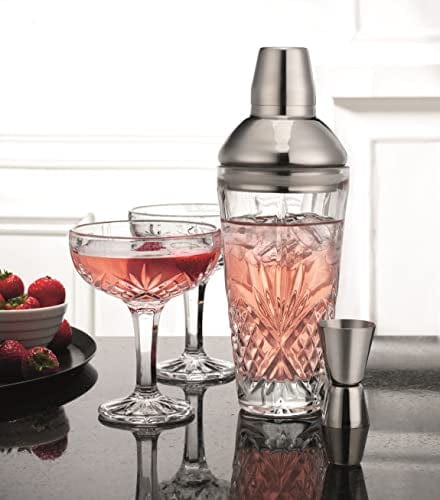 Godinger Dublin Cocktail Shaker, Martini Shaker, 17oz