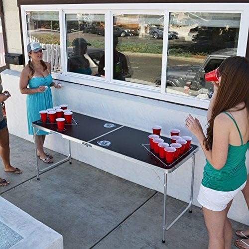 GoPong 6-Foot Portable Folding Beer Pong / Flip Cup Table (6 balls included)