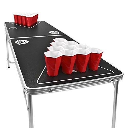 GoPong 6-Foot Portable Folding Beer Pong / Flip Cup Table (6 balls included)