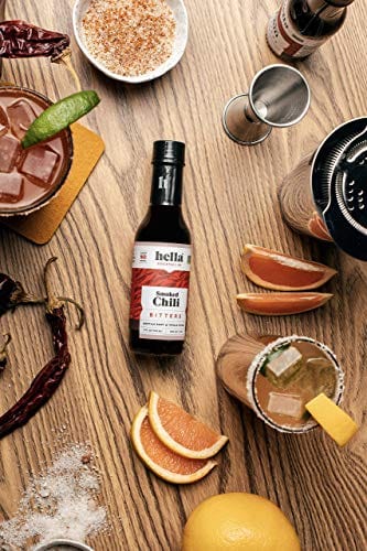 Hella Cocktail Co. Smoked Chili Bitters (5 Fl Oz) - Craft Cocktail Bitters Made with Real Dried Chilis and Whole Spices