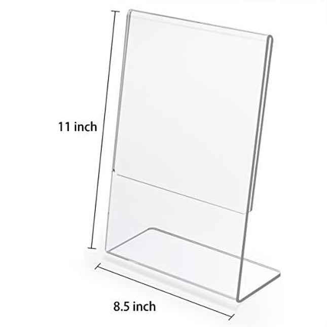 NIUBEE Acrylic Brochure Holder for 4'' Trifold Pages, 50% Thicker  Countertop Acrylic Literature Holder Plastic Flyer Display Stand for  Magazine, Pamphlet, Booklets, Menu, Journals, 2 Pack 