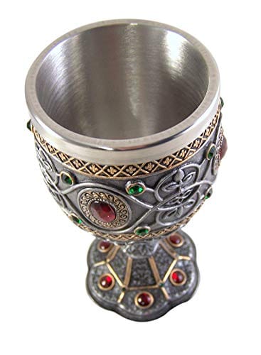 Rhinestone Jeweled Holy Grail Chalice, 6 1/2 Inch