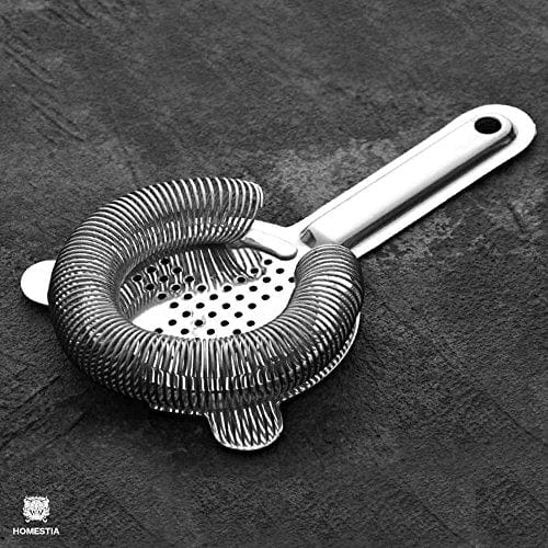 Bar Strainer 18/8 Stainless Steel Cocktail Strainer Bartender Accessories Hawthorne Strainer Bar Tool by Homestia