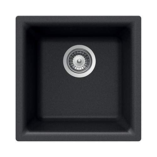 HOUZER E-100 MIDNITE Quartztone Sink, Black