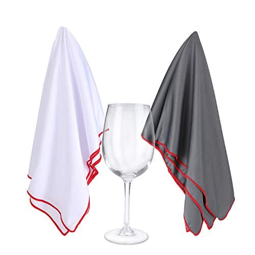 HQMaster Large Microfiber Polishing Cloths Polished Cleaning Towel, Streak Free Lint Free Shine for Wine Glasses Stemware Kitchenware