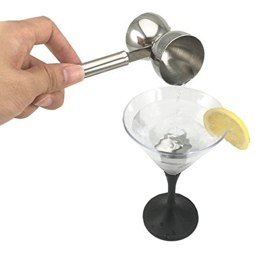 Double Jigger Stainless Steel Cocktail Measuring Cup with Handle