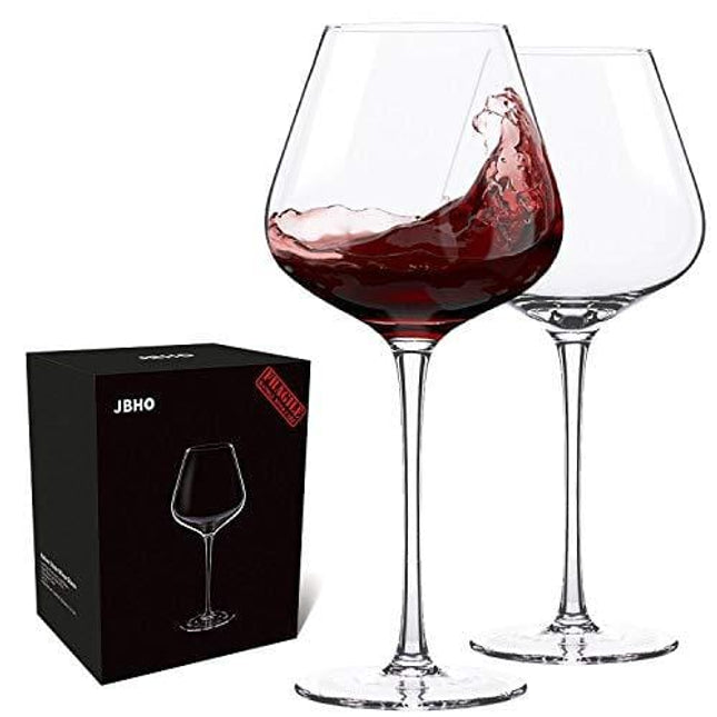 Set of 4 Paksh Novelty Italian Red Wine Glasses 18 Ounce Lead Free