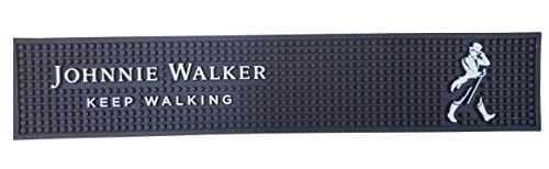 Johnnie Walker Bar Mat Keep Walking Scotch Whisky Spill Mat Rail Drip Mat - 19.25