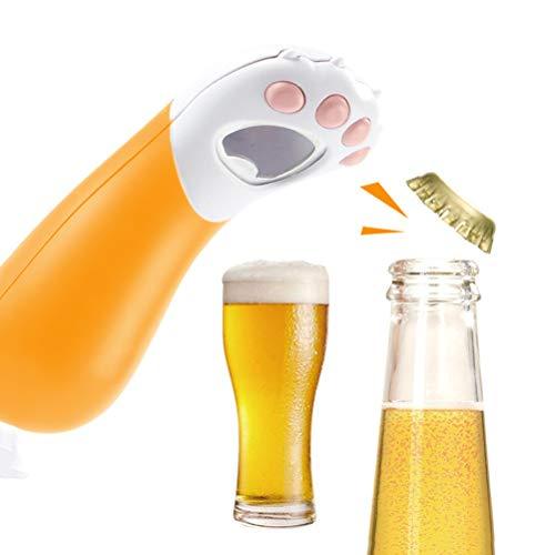 Beer Coke Bottle Opener Cute Cat Paw Easily Removes Bottle Caps Good Presents for Cat lovers and Unique Party Favors (Orange)