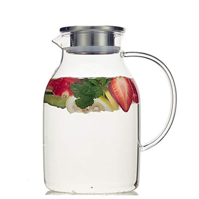 Bormioli Rocco Glass Frigoverre Jug With Airtight Lid (1 Liter): Clear  Pitcher With Hermetic Sealing, Easy Pour Spout & Handle – For Water, Juice,  Iced Coffee & Iced Tea 