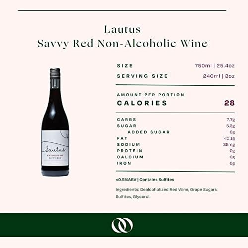 Lautus Cabernet Sauvignon Blend De-Alcoholised Wine, Medium-Body, 750ml (25.4oz)