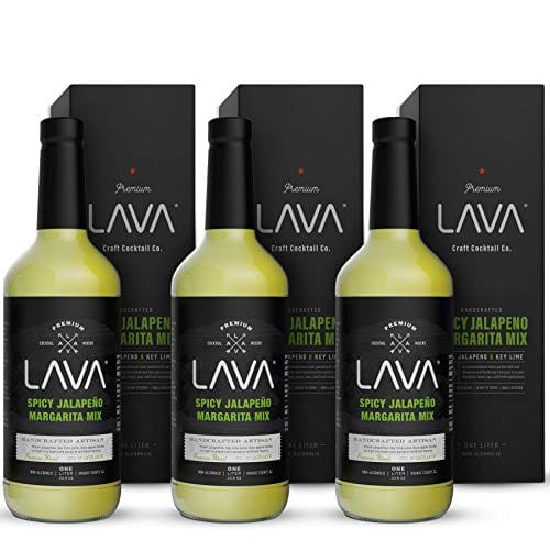 (3 Pack) LAVA Premium Spicy JalapeÃ±o Margarita Mix by LAVA Craft Cocktail Co., Made with Real JalapeÃ±os, Agave Nectar, Key Limes, Lots of Flavor and Ready to Use